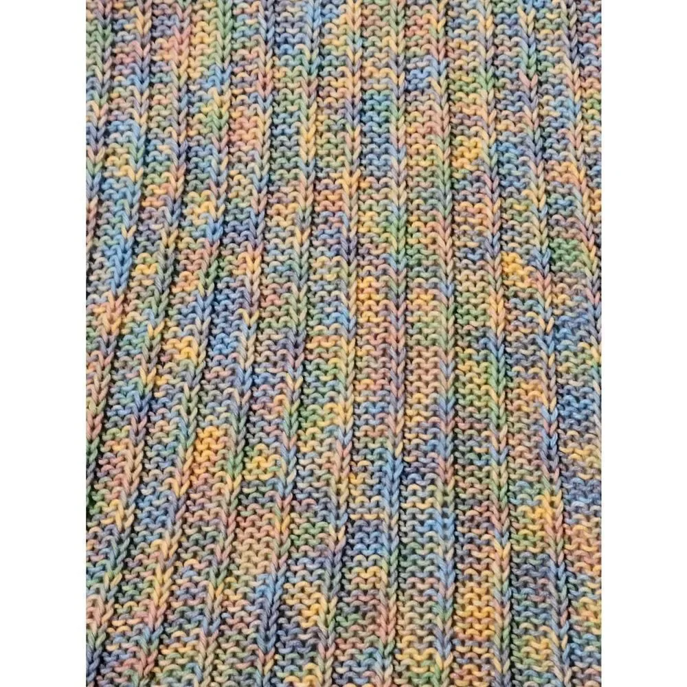 Afghan Handmade Crochet Throw Lap Wheelchair Blanket multi pastel colors‎ 34 x34